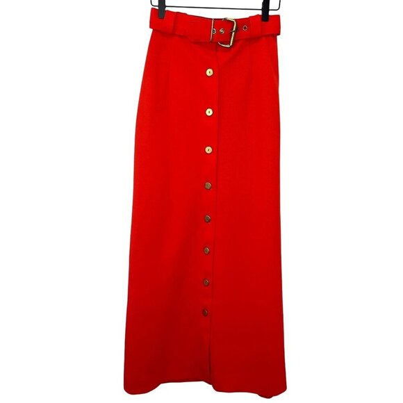 Prestige Boston Midi Pencil Skirt Union Made Size XSmall Orange Red Color 60s 70 - Picture 1 of 8